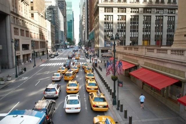 New York, files de voitures