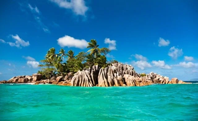 Tropical island of St. Pierre , Praslin , Seychelles, Indian Ocean