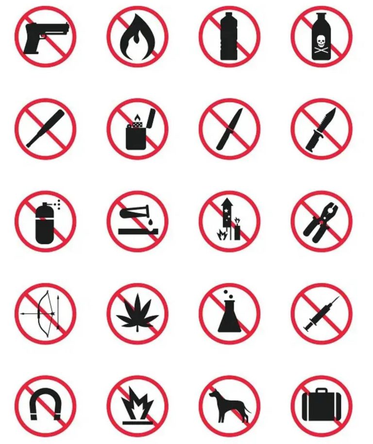 Tous les objets interdits à bord d’un avion