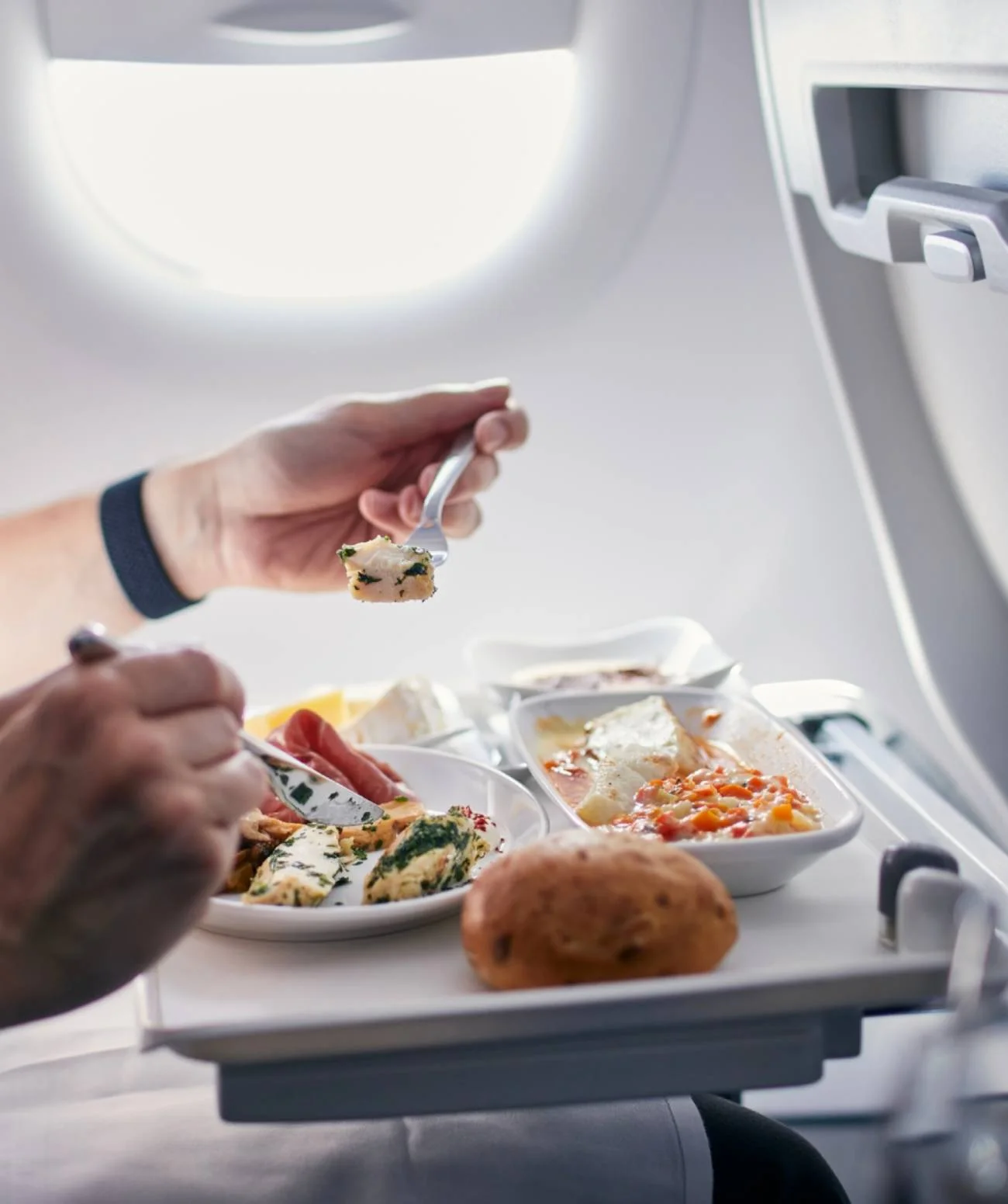 Repas dans l&rsquo;avion