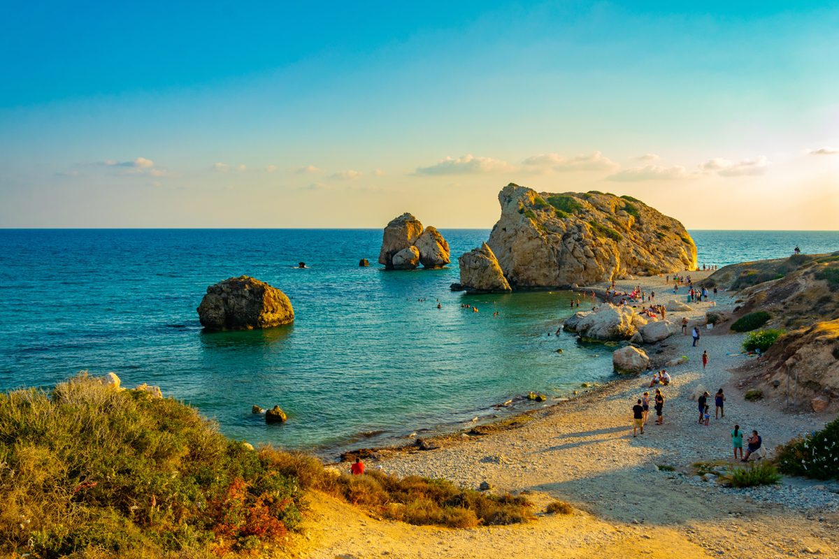 Rocher d’Aphrodite au coucher de soleil