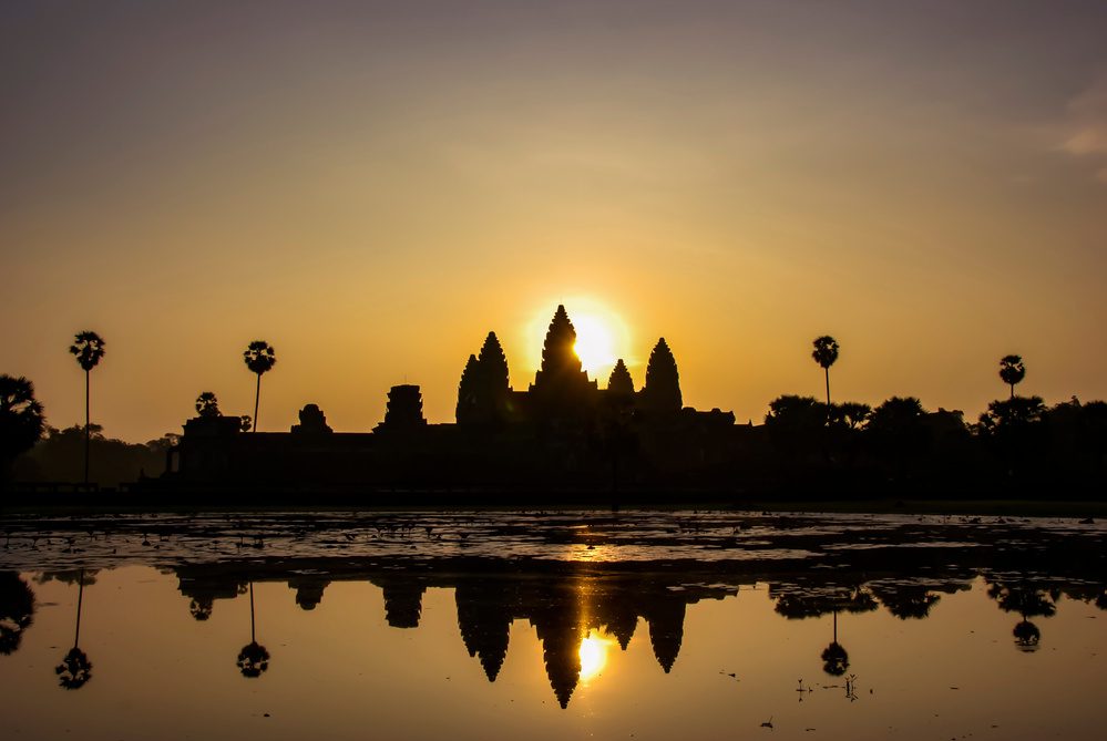 Lever du soleil d'Angkor Watt, Cambodge