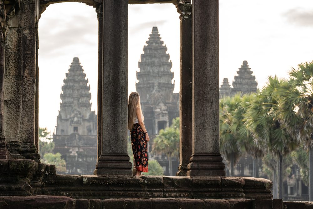 Vue Angkor Wat au Cambodge