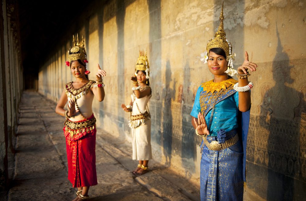 Danseuses apsara au temple d'Angkor, Cambodge