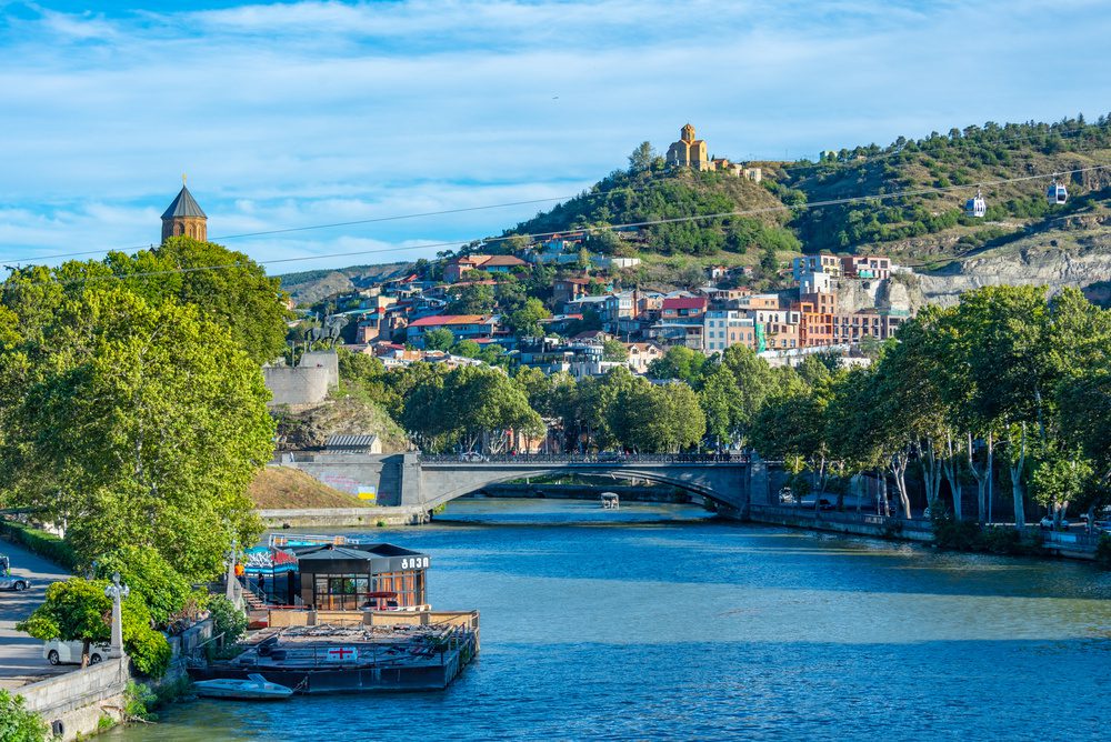 Vue sur la ville en Géorgie