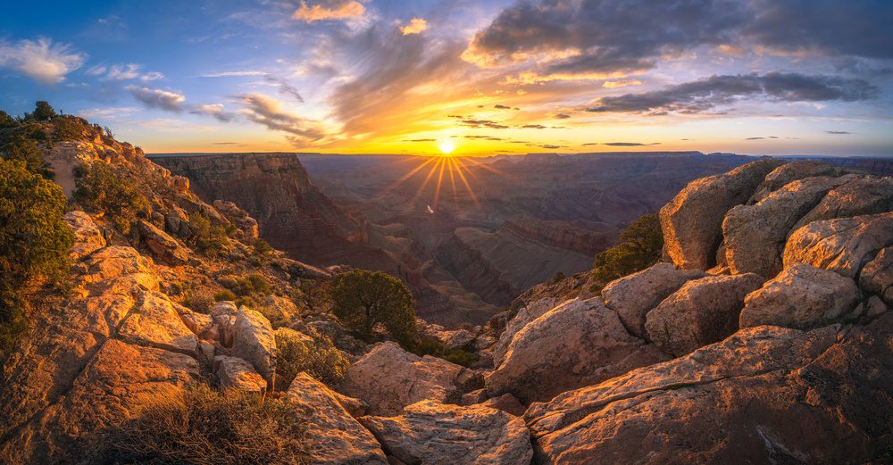 Grand Canyon, le coucher de soleil, Etats-Unis