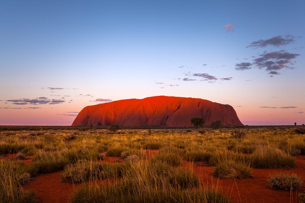 Uluru, Australie coucher du soleil