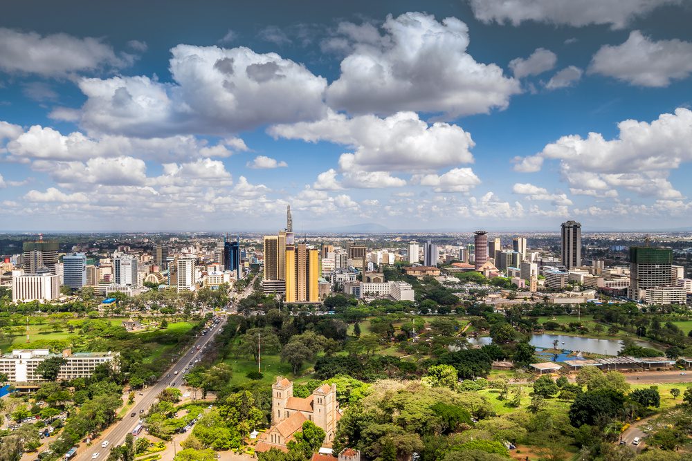 Vue sur la ville de Nairobi, Kenya