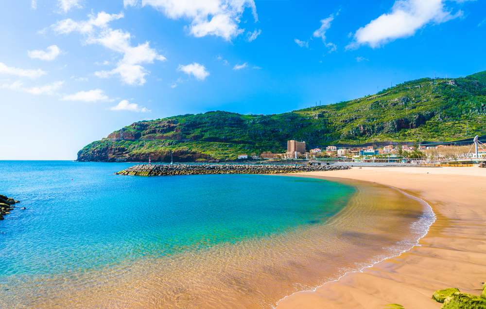 Plage Machico à Madère, Portugal