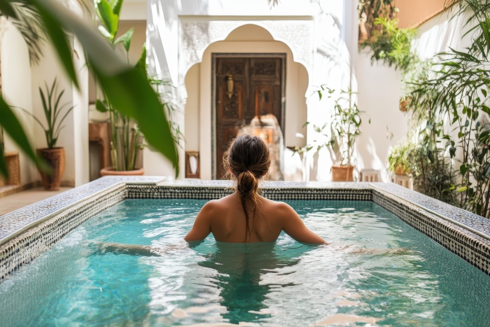 Touriste à Marrakech en vacances